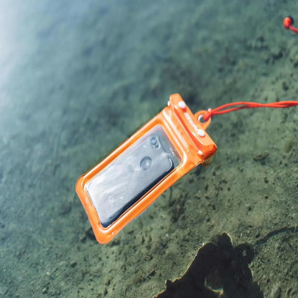 2026 Zone3 Buoyancy Waterproof Phone Pouch SA21WPP113 - Clear / Orange